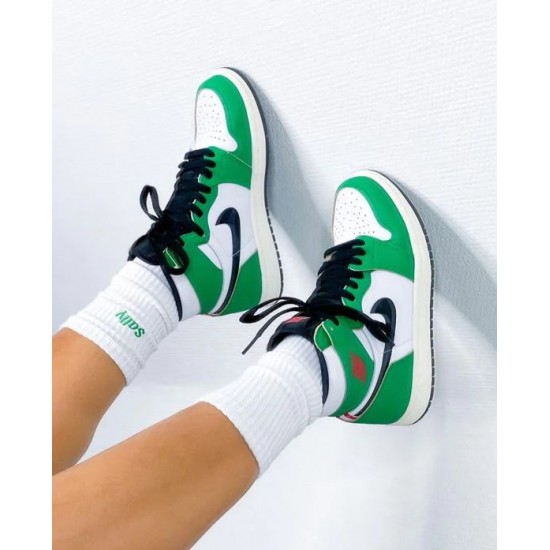 DB4612-300 Air Jordan 1 High Lucky Green Lucky Green/White-Sail-Black 