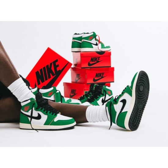 DB4612-300 Air Jordan 1 High Lucky Green Lucky Green/White-Sail-Black 