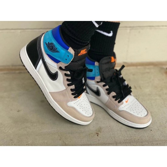 DC6515-100 Air Jordan 1 High Og Prototype White/Totalorange/Multi-Color