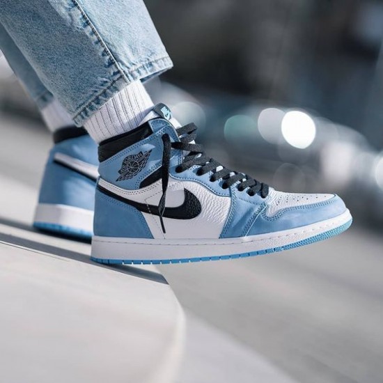 555088-134 Air Jordan 1 High University Blue White/Universityblue-Black