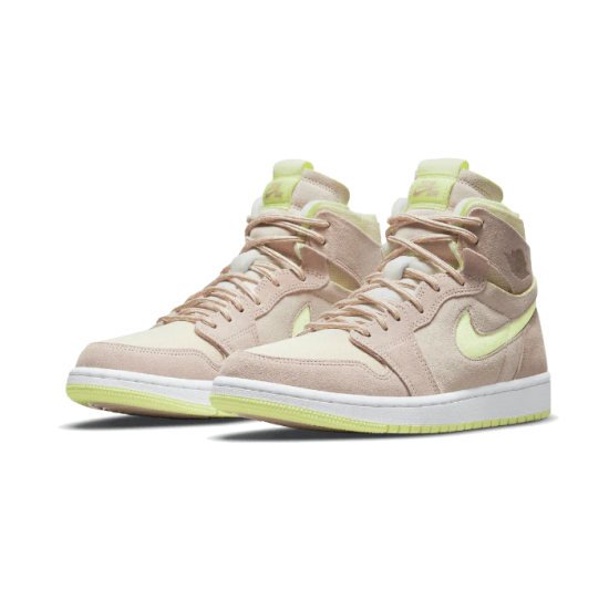 CT0979-200 Air Jordan 1 High Zoom Air Cmft Lemon Twist White/Fossil-Lemon Twist-White 