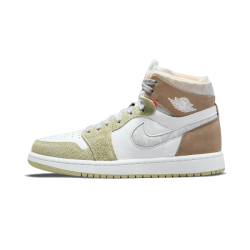 CT0979-102 Air Jordan 1 High Zoom Air Cmft Olive Aura White/Grayheather-Olive/Aura-Khaki