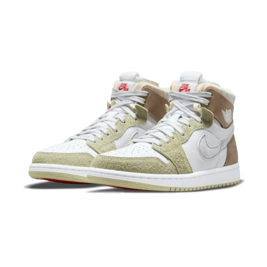 CT0979-102 Air Jordan 1 High Zoom Air Cmft Olive Aura White/Grayheather-Olive/Aura-Khaki