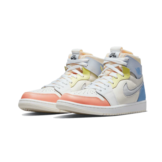 DJ6910-100 Air Jordan 1 High Zoom Cmft To My First Coach Sail/White/Zitron/Psychic Blue