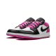 CK3022-005 Air Jordan 1 Low Black Active Fuchsia Black/Black-On Fushsia