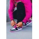 CK3022-005 Air Jordan 1 Low Black Active Fuchsia Black/Black-On Fushsia