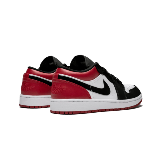 553558-116 Air Jordan 1 Low Black Toe White/Black-Gymred