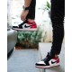 553558-116 Air Jordan 1 Low Black Toe White/Black-Gymred