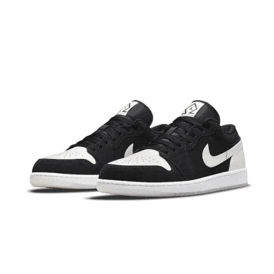 DH6931-001 Air Jordan 1 Low Black White Diamond Black/White