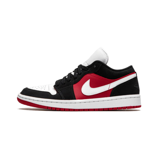 DC0774-016 Air Jordan 1 Low Black White Gym Red Black/White-Gymred