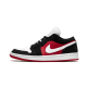 DC0774-016 Air Jordan 1 Low Black White Gym Red Black/White-Gymred