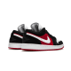 DC0774-016 Air Jordan 1 Low Black White Gym Red Black/White-Gymred