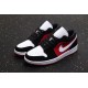 DC0774-016 Air Jordan 1 Low Black White Gym Red Black/White-Gymred