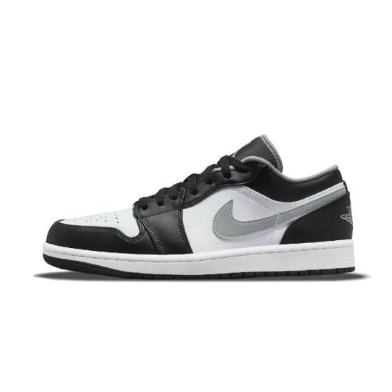 553558-040 Air Jordan 1 Low Black White Particle Gray Black/Particlegray-White