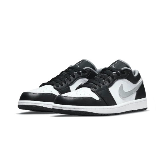 553558-040 Air Jordan 1 Low Black White Particle Gray Black/Particlegray-White