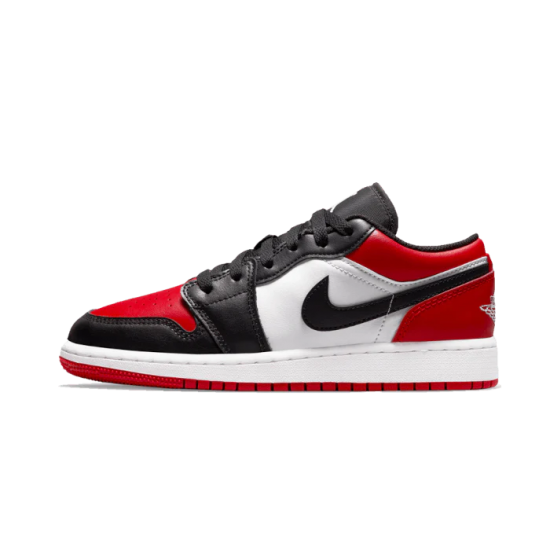 553560-612/553558-612 Air Jordan 1 Low Bred Toe (2021) Red/Black/White 