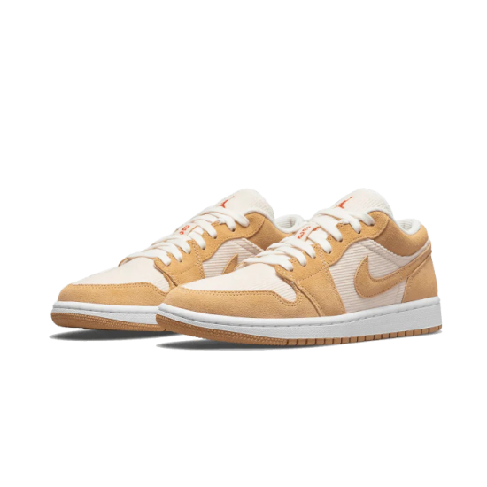 DH7820-700 Air Jordan 1 Low Corduroy Corduroy/Quartzorange/White