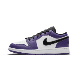 553558-500 Air Jordan 1 Low Court Purple Black-White/Courtpurple