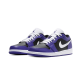 553560-501/553558-501 Air Jordan 1 Low Court Purple Black Courtpurple/Black-White