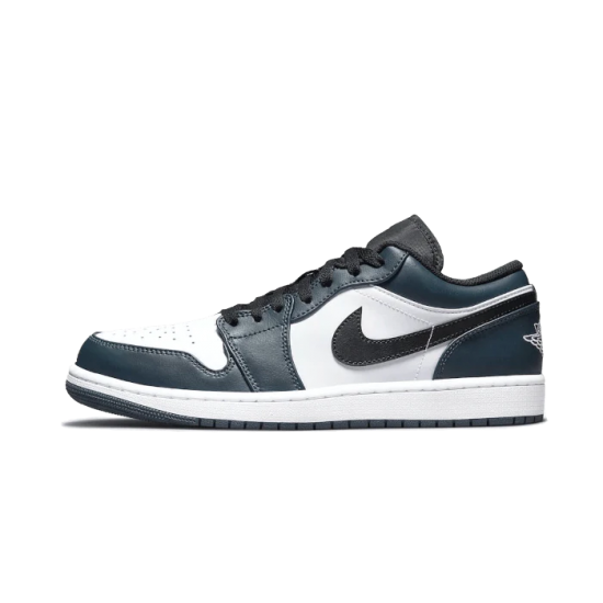 553558-411 Air Jordan 1 Low Dark Teal White/Dark Teal-Black 