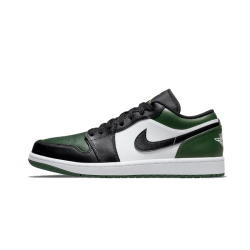 553558-371 Air Jordan 1 Low Green Toe Noble Green/White/Black/Pollen