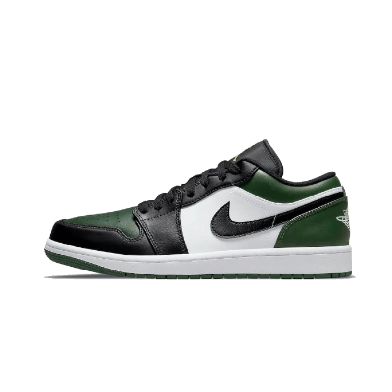 553558-371 Air Jordan 1 Low Green Toe Noble Green/White/Black/Pollen