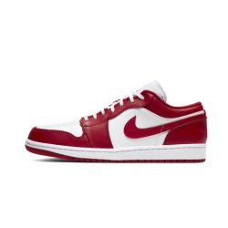 553558-611 Air Jordan 1 Low Gym Red White Gymred/Gymred-White