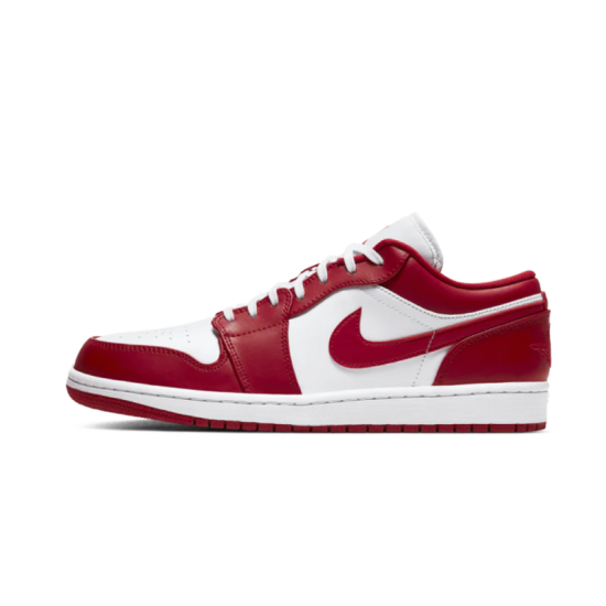 553558-611 Air Jordan 1 Low Gym Red White Gymred/Gymred-White