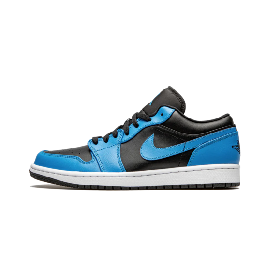 553558-410 Air Jordan 1 Low Laser Blue Black Laserblue/Black-White