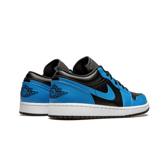 553558-410 Air Jordan 1 Low Laser Blue Black Laserblue/Black-White