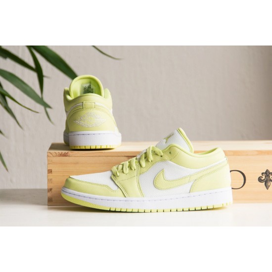 DH9619-103 Air Jordan 1 Low Limelight Summit White/Limelight 