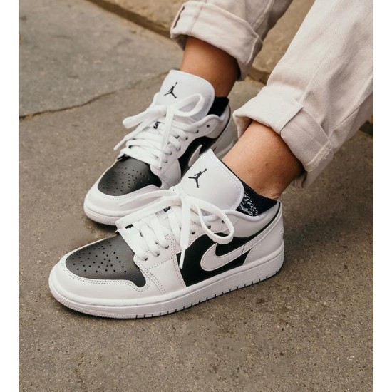 DC0774-100 Air Jordan 1 Low Panda White/White-Black