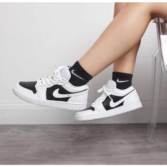 DC0774-100 Air Jordan 1 Low Panda White/White-Black