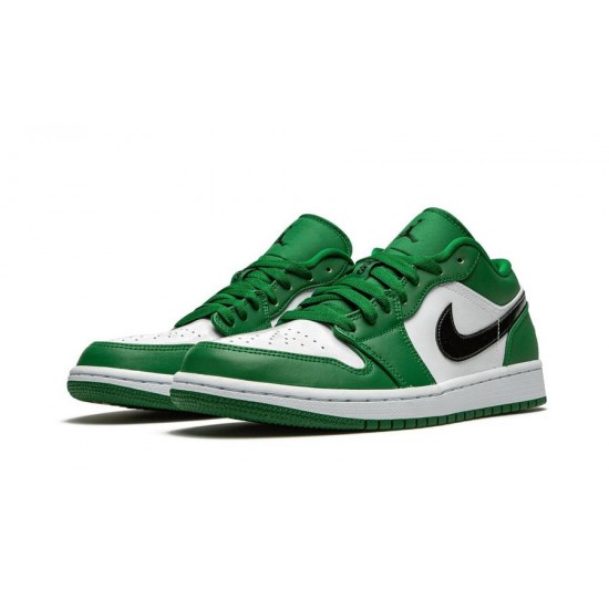 553558-30 Air Jordan 1 Low Pine Green Pinegreen/Black-White