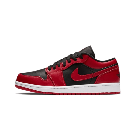 553558-606 Air Jordan 1 Low Reverse Bred Redgym/Gymblack-Red-White