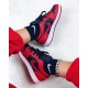 553558-606 Air Jordan 1 Low Reverse Bred Redgym/Gymblack-Red-White