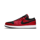 553558-605 Air Jordan 1 Low Reverse Bred Pebbled Swoosh Gymred/White/Black