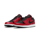 553558-605 Air Jordan 1 Low Reverse Bred Pebbled Swoosh Gymred/White/Black