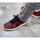 553558-605 Air Jordan 1 Low Reverse Bred Pebbled Swoosh Gymred/White/Black