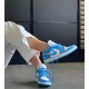 CJ7891-401 Air Jordan 1 Low Sb Unc Dark Powder Blue/Dark Powder Blue-White