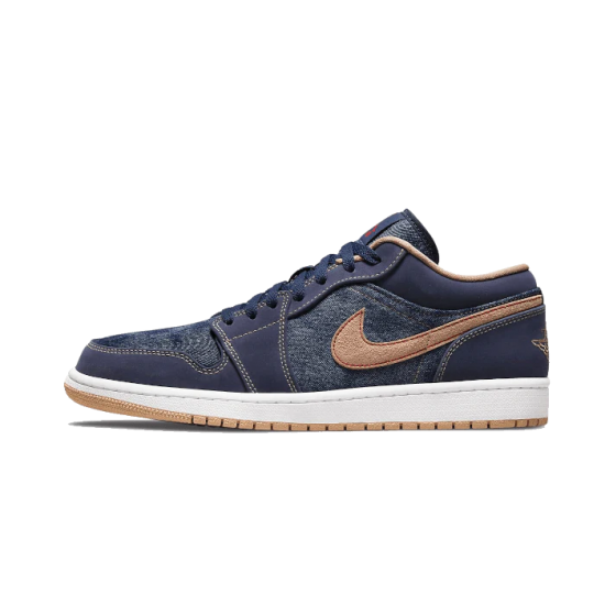 DH1259-400 Air Jordan 1 Low Se Denim Midnightnavy/Universityred/White