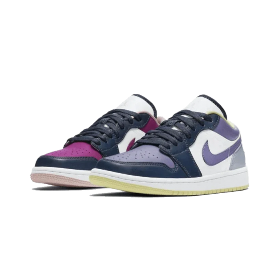 DJ4342-400 Air Jordan 1 Low Se Purple Magenta Cyan Purple/Blue/White