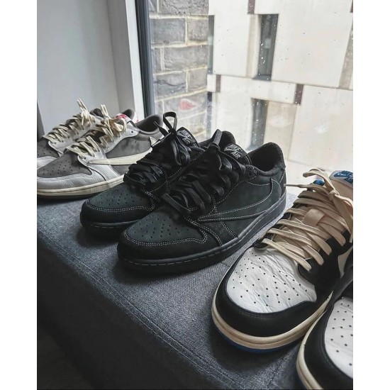 DM7866-001 Air Jordan 1 Low Travis Scott Black Phantom Black