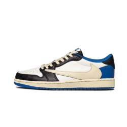 DM7866-140 Air Jordan 1 Low Travis Scott Fragment Sail/Black/Militaryblue