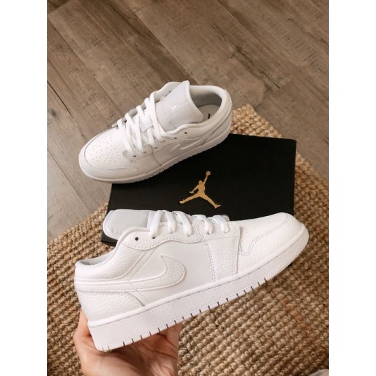 553558-130 Air Jordan 1 Low Triple White White/White/White