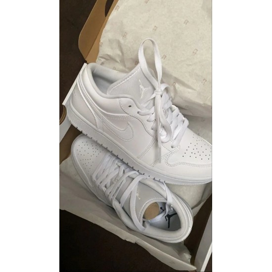 553558-130 Air Jordan 1 Low Triple White White/White/White