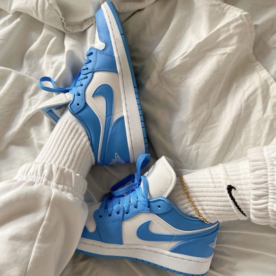 AO9944-441 Air Jordan 1 Low Unc University Blue/University Blue-White