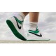 553558-129 Air Jordan 1 Low White Lucky Green Black White/Lucky Green-Black