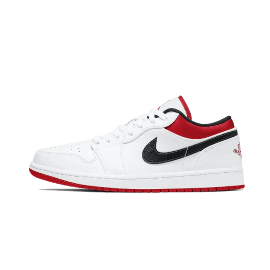 553558-118 Air Jordan 1 Low White University Red Black White/University Red-Black