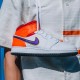 554725-128 Air Jordan 1 Mid Alternate Multi-Color White/Court Purple-Spirit Teal 